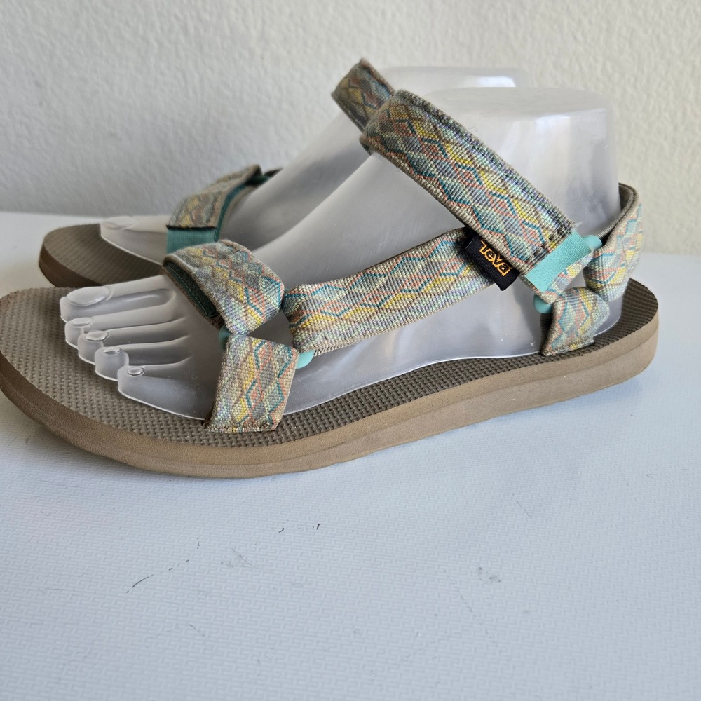 Teva Original Universal Sandals Womens 9 Pastel Geometric Strappy Hiking Shoes
